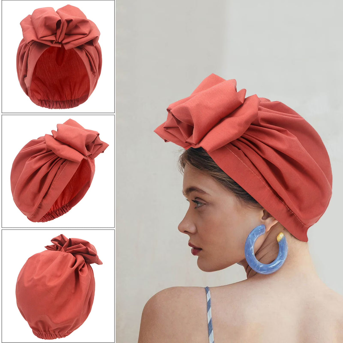 LQQKS Knotted Fashion Turban – Coral