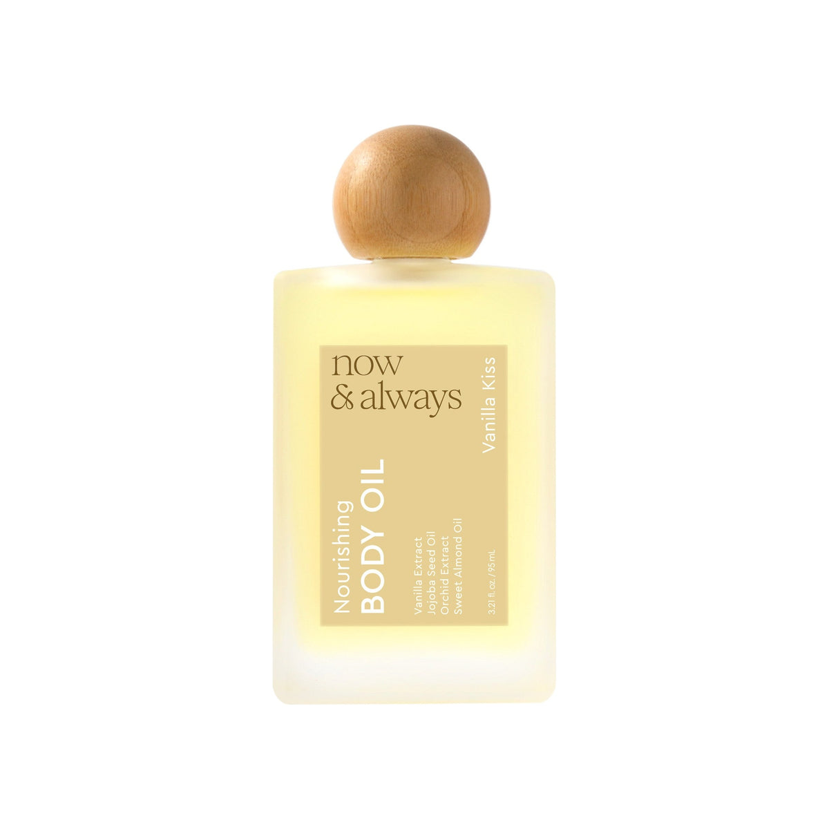 Nicka K New York Now & Always Vanilla Kiss body oil bottle, 95 mL