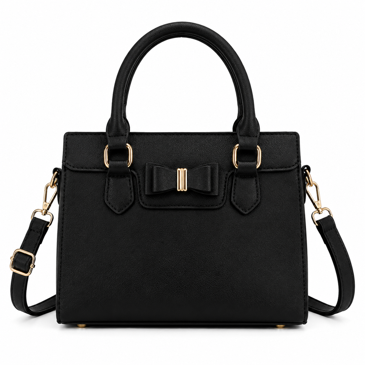 La Terre Structured Handbag – Black