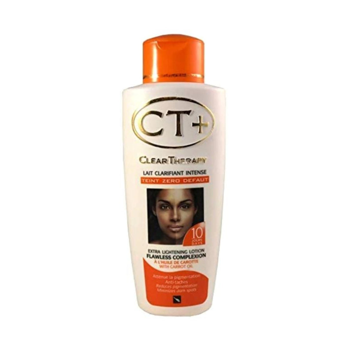 CT+ Clear Therapy Carrot Oil Lotion 500 ml on white background