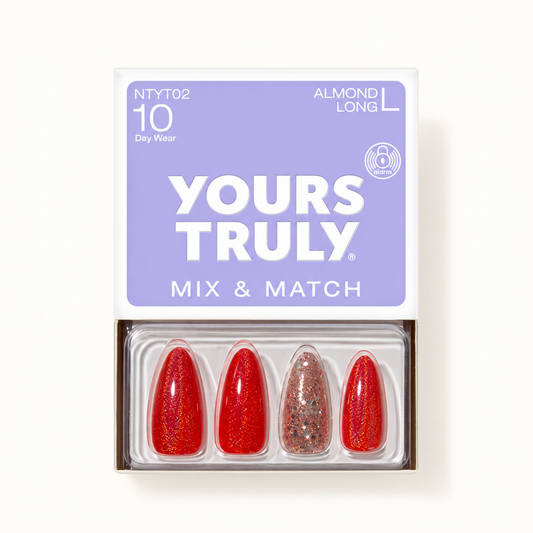 Glamify Yours Truly NTYT02 Almond Long press-on nails