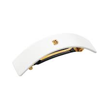 Two-Tone Barrette – White & Gold