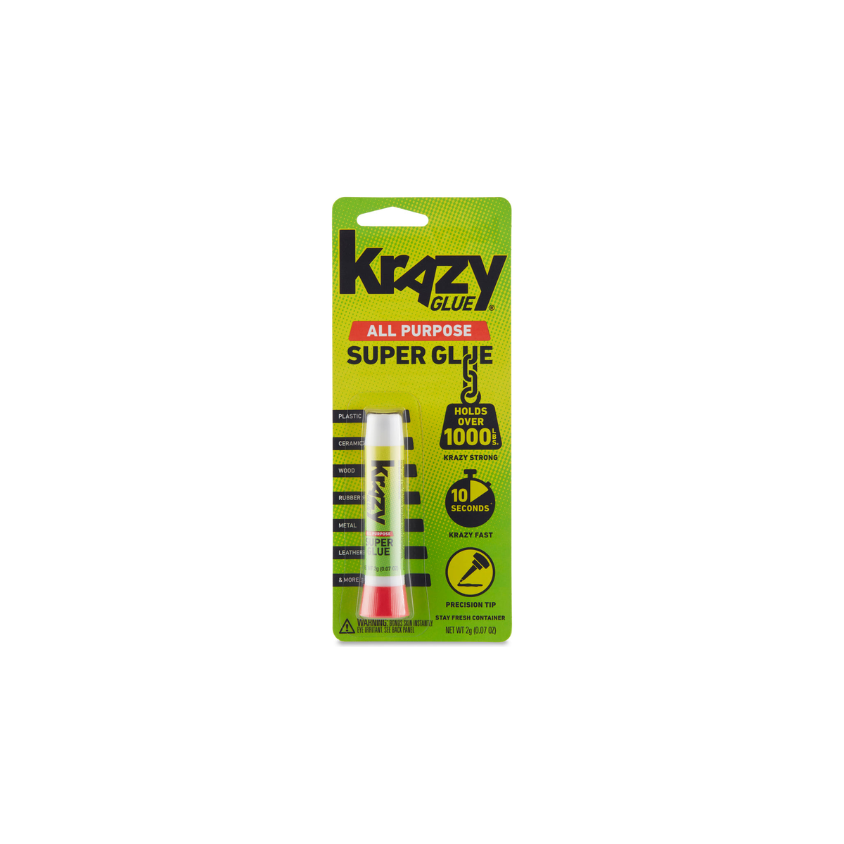 Krazy Glue All Purpose liquid super glue with precision tip, 2 g