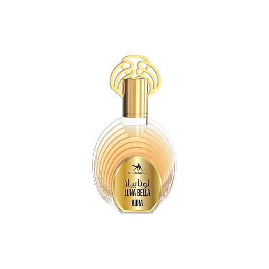 Le Chameau Luna Bella Aura Eau de Parfum for Women – 3.4 oz / 100 mL bottle and box on white background