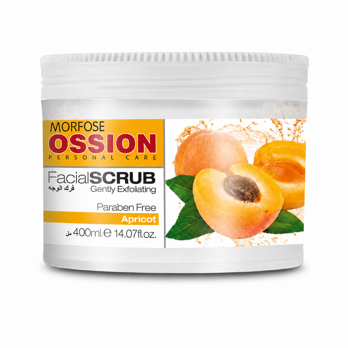 Morfose Ossion Apricot Facial Scrub 400 mL jar