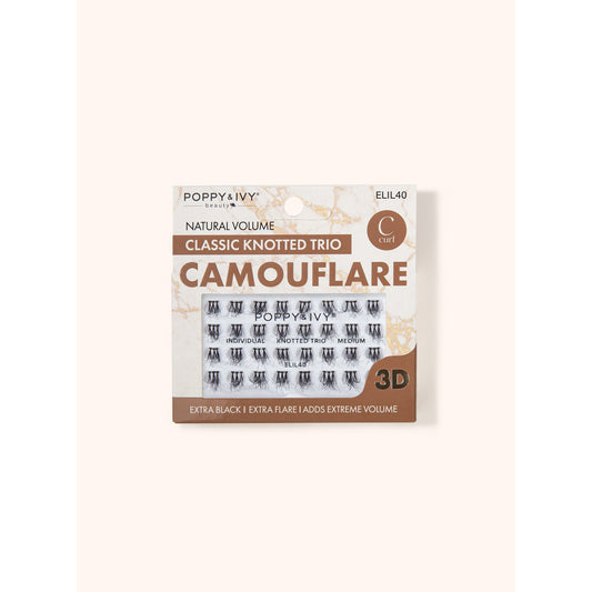 Poppy & Ivy Camouflare Classic Knotted Trio Individual Lash — Medium (ELIL40)
