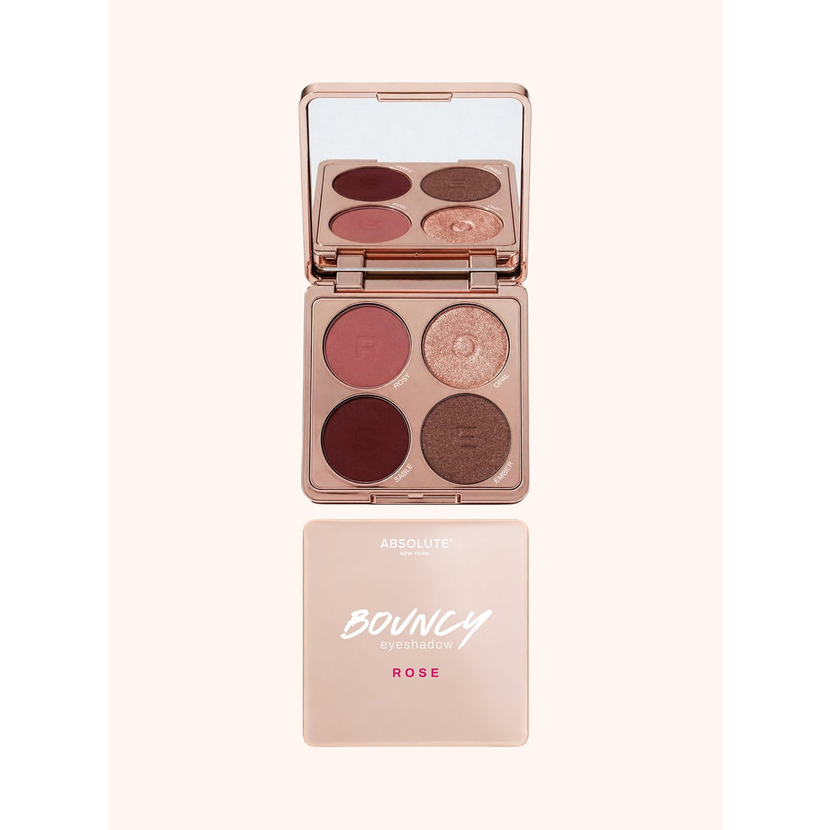 Absolute New York Bouncy Eyeshadow Palette — Rose (MECP02) — exact front packshot