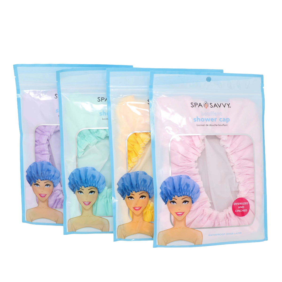Spa Savvy Fully Lined Bouffant Shower Cap 1409