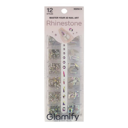 Absolute New York Glamify 3D Nail Art 3D Nail Art Rhinestones / Pedrería 3D para Uñas – producto exacto / exact product NSRA13