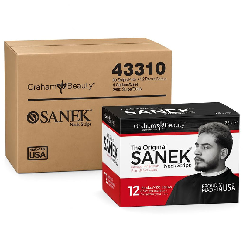 Sanek Original Disposable Neck Strips – 12-Pack Box (720 Strips)