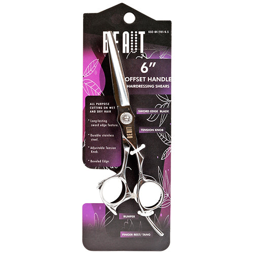 BEAUT Hairdressing Shears – Offset Handle, 6-Inch