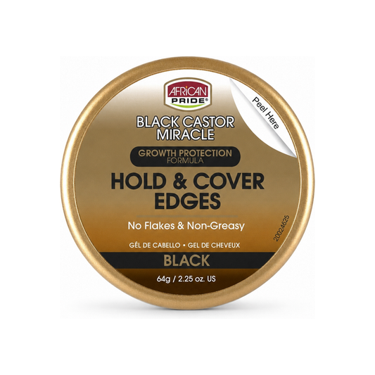 African Pride Black Castor Miracle Hold and Cover Edges 2.25 oz