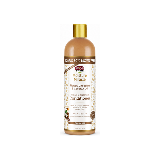 African Pride Moisture Miracle Honey Chocolate and Coconut Oil Conditioner 16 oz