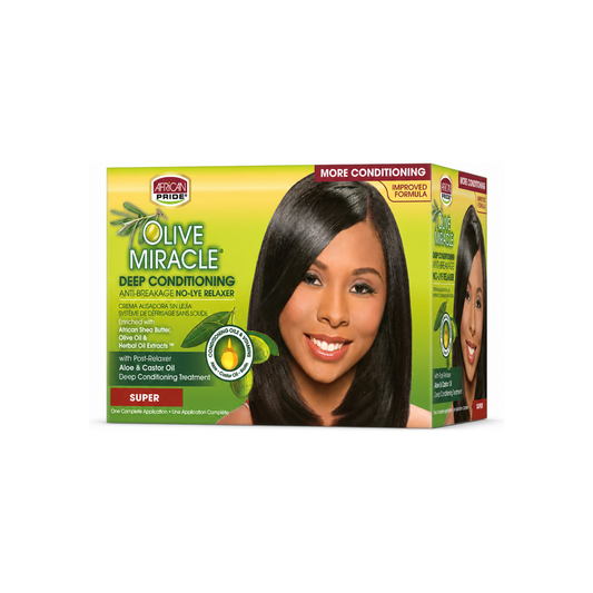 African Pride Olive Miracle No-Lye Relaxer Kit Super
