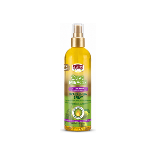 African Pride Olive Miracle Braid Sheen Spray 12 oz