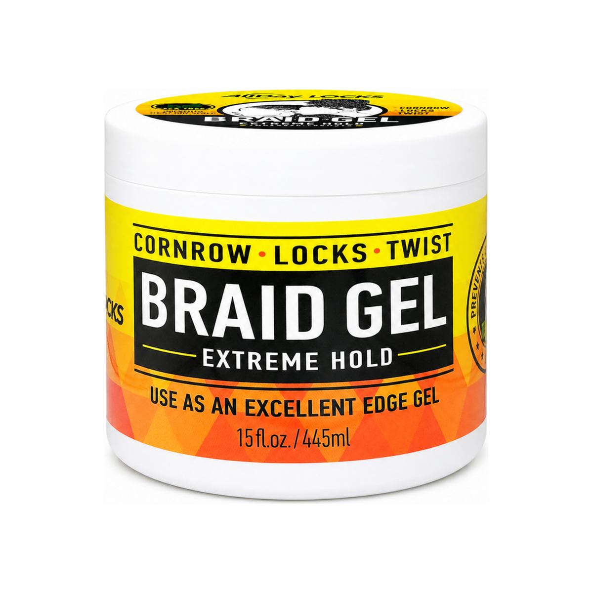 AllDay Locks Braid Gel Extreme Hold – 15 oz on white background