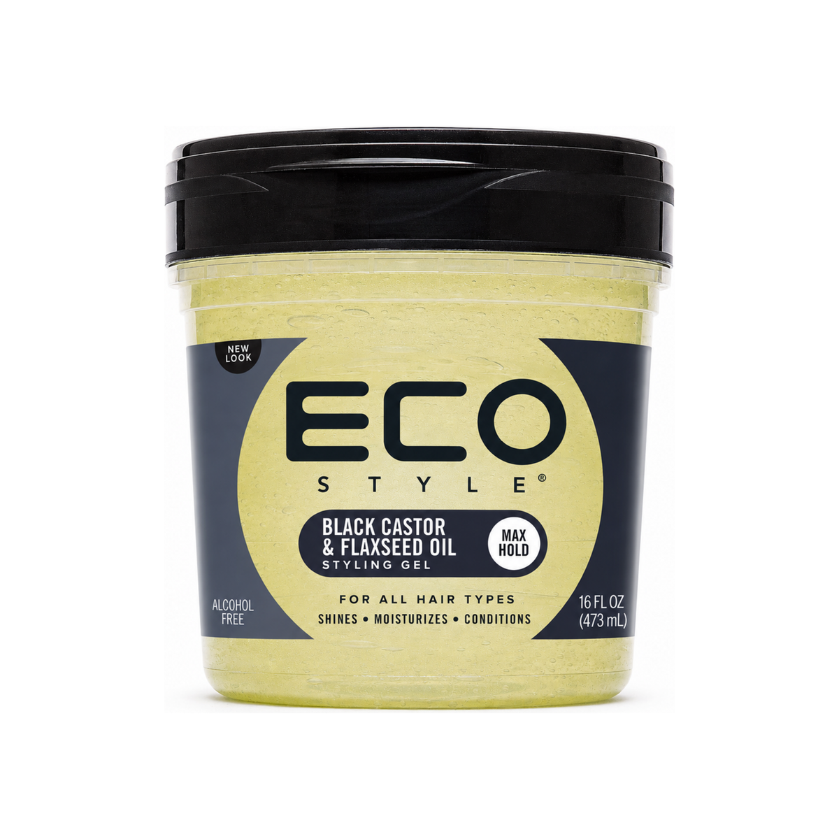 Eco Style Black Castor & Flaxseed Oil Styling Gel – 16 oz