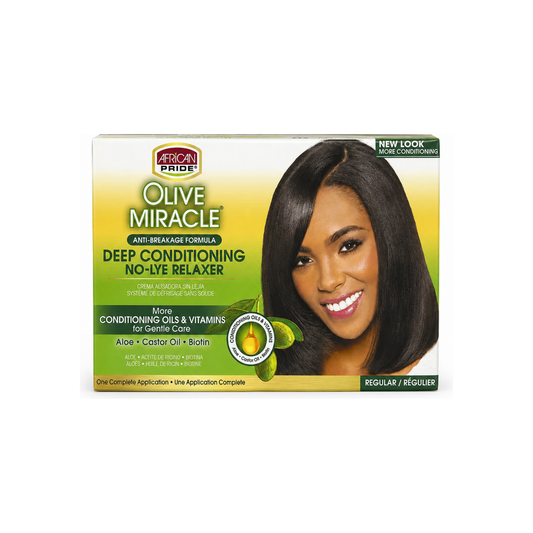 African Pride Olive Miracle No-Lye Relaxer Kit Regular