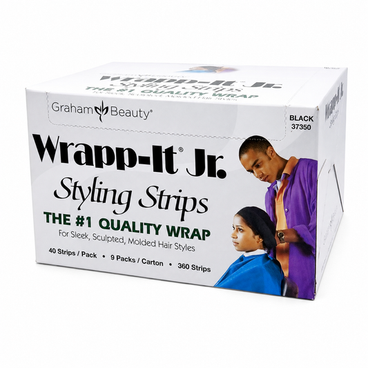 Graham Beauty Wrapp-It Jr. Styling Strips – Black, 360 Count