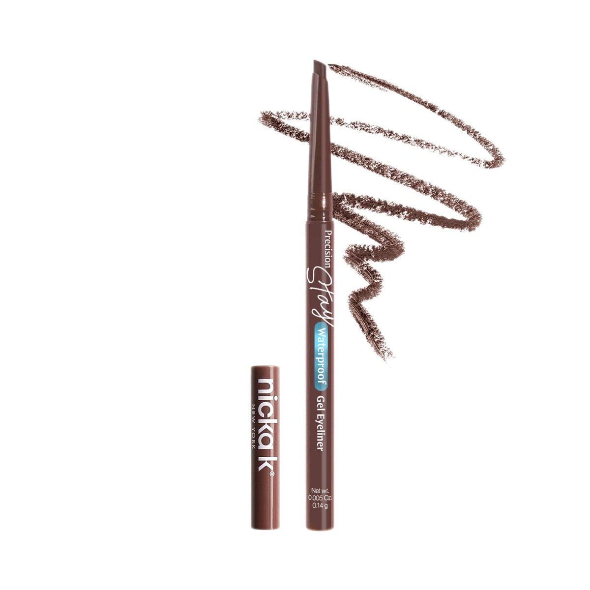 Nicka K Precision Stay Waterproof Gel Eye Liner in Dark Brown, ELPS03 – official product photo