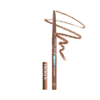 Nicka K Precision Stay Waterproof Gel Eye Liner in Brown, ELPS04 – official product photo