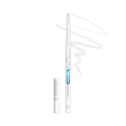 Nicka K Precision Stay Waterproof Gel Eye Liner in Glittery White, ELPS07 – official product photo