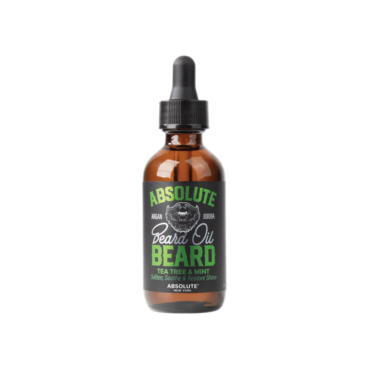 Tyche Absolute Beard Oil Tea Tree and Mint 2 fl oz bottle, model HCBD03