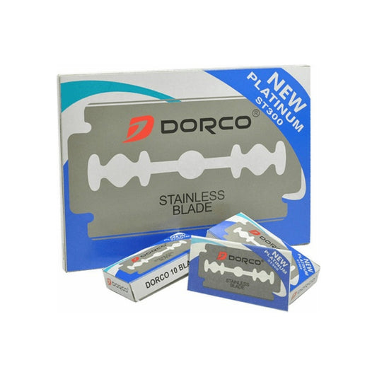 Dorco ST300 blue box of 100 stainless double-edge razor blades