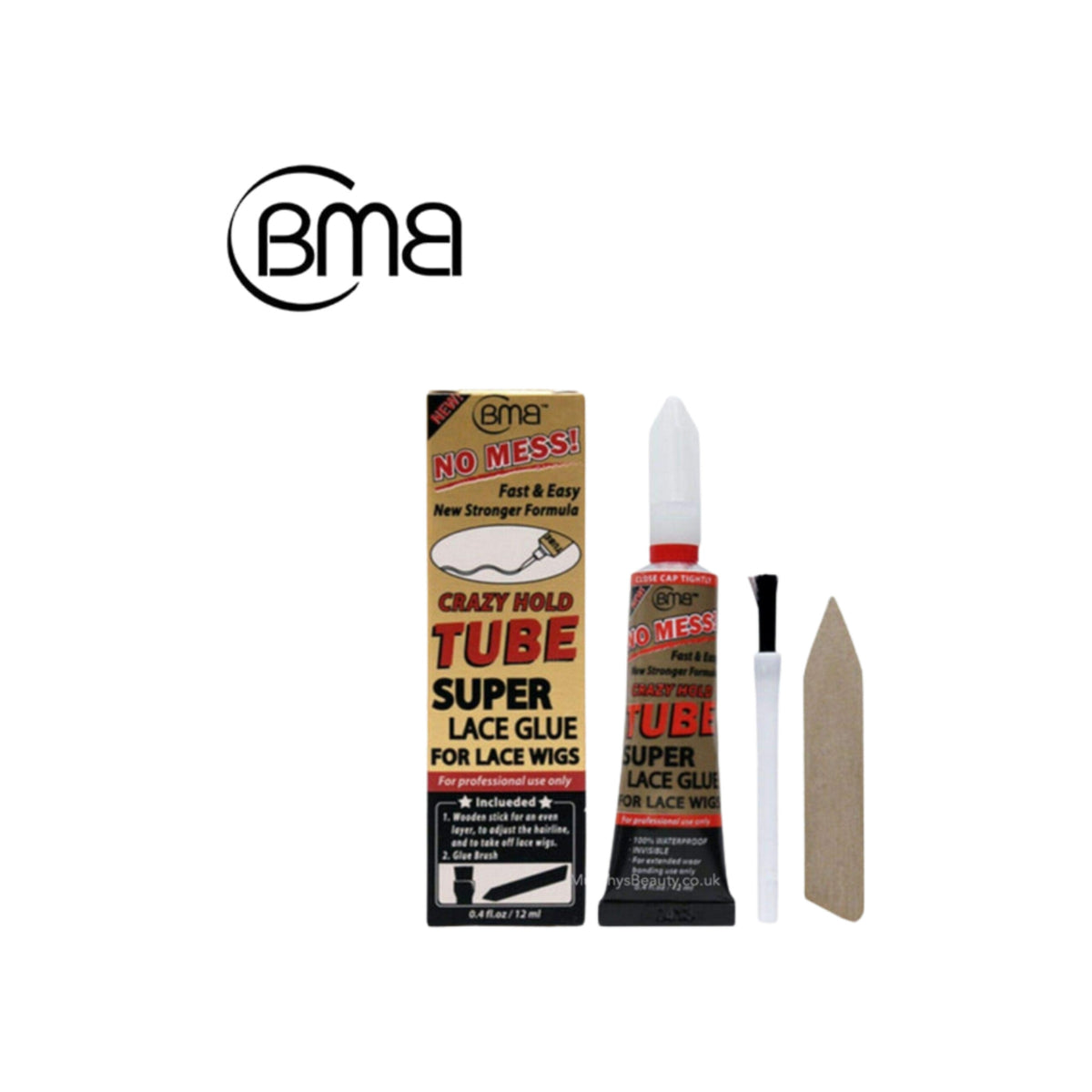 BMB Crazy Hold Super Lace Glue 0.4 oz or 12 mL tube and retail package