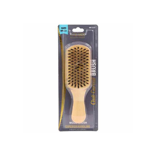 LQQKS club curved wood brush with hard bristles, code 6B-7173