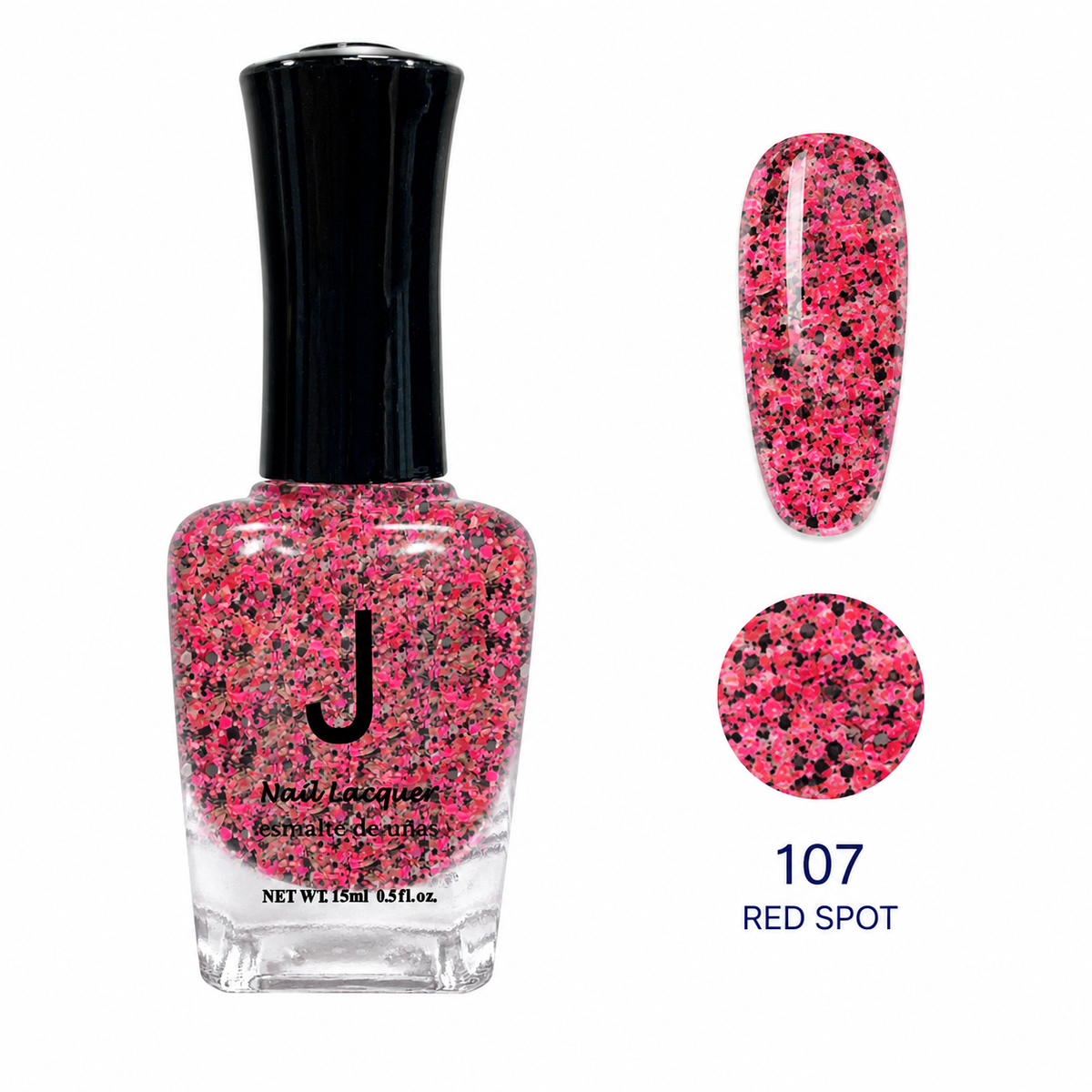 J Nail Lacquer 107 Red Spot