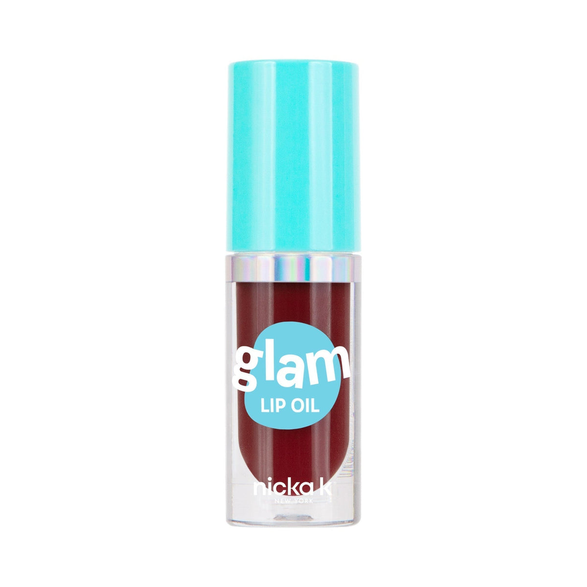 Nicka K Glam Lip Oil in Red Wine, LOGM03 – official product photo