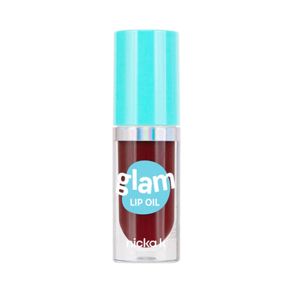 Nicka K Glam Lip Oil in Red Wine, LOGM03 – official product photo