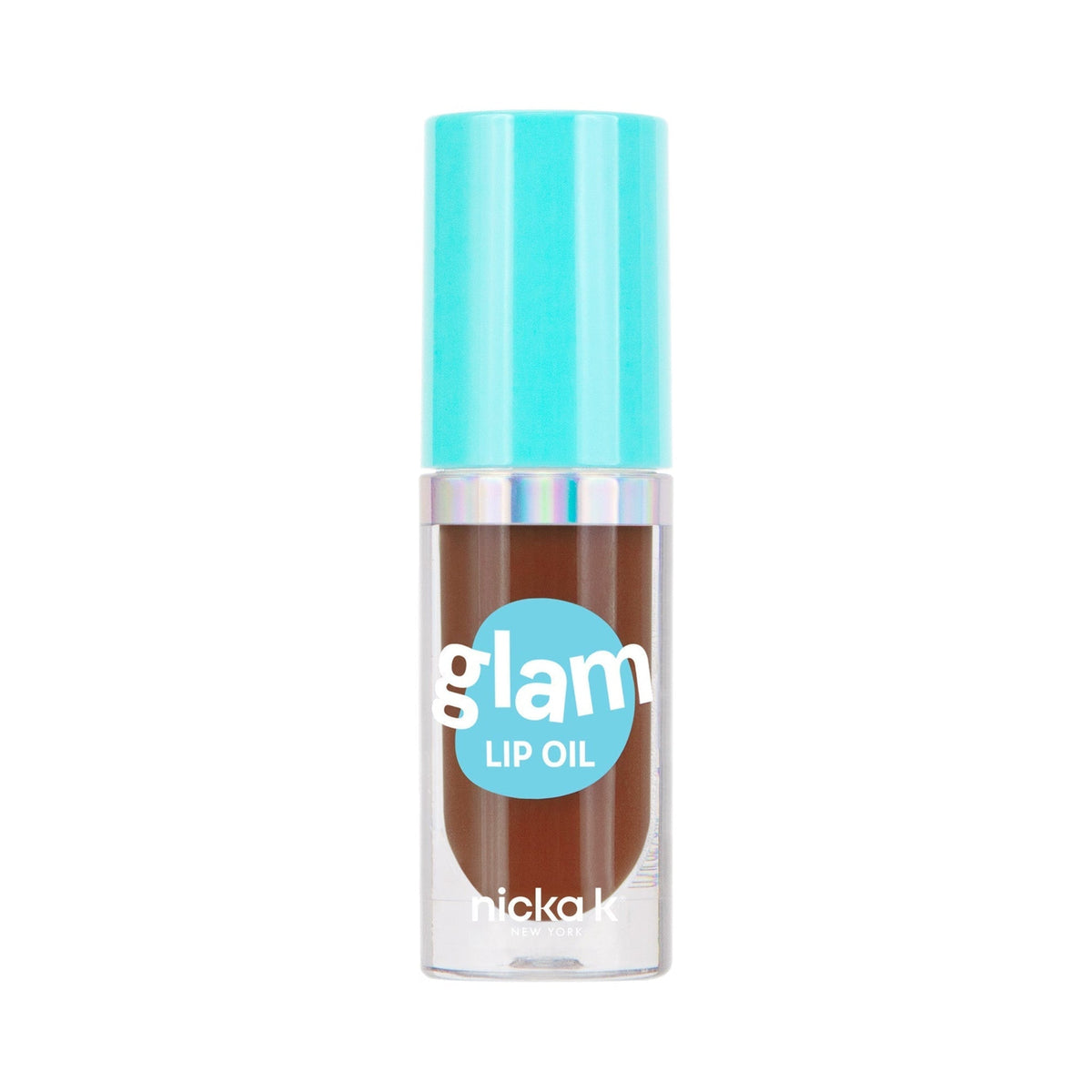 Nicka K Glam Lip Oil in Black Russian, LOGM07 – official product photo