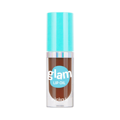 Nicka K Glam Lip Oil in Black Russian, LOGM07 – official product photo