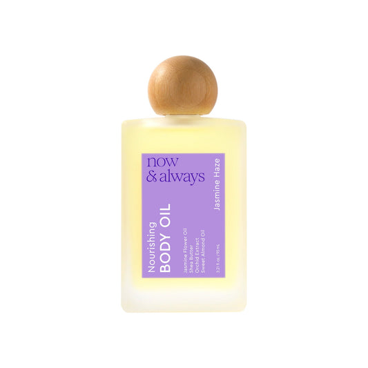 Nicka K New York Now & Always Jasmine Haze body oil bottle, 95 mL