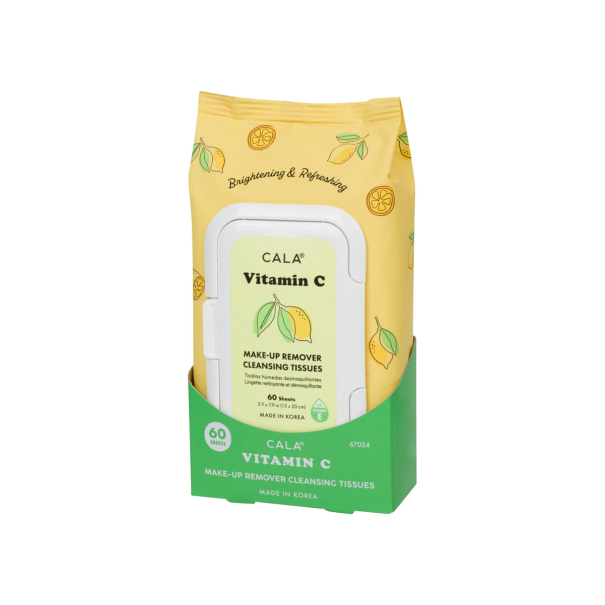 Cala Vitamin C makeup remover cleansing tissues, 60 sheets