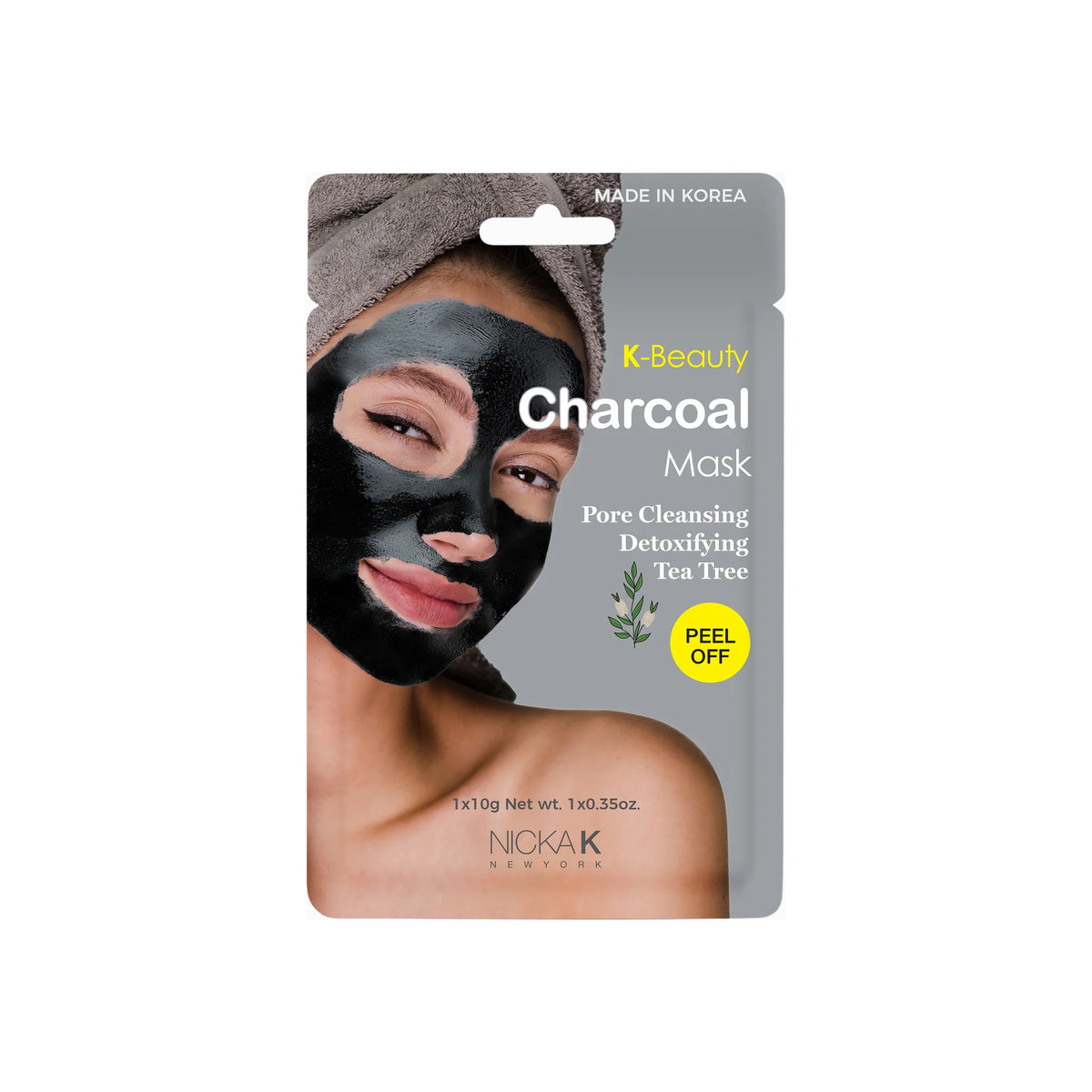 Nicka K K-Beauty Charcoal Peel-Off Mask 10 g packet, SMCH01