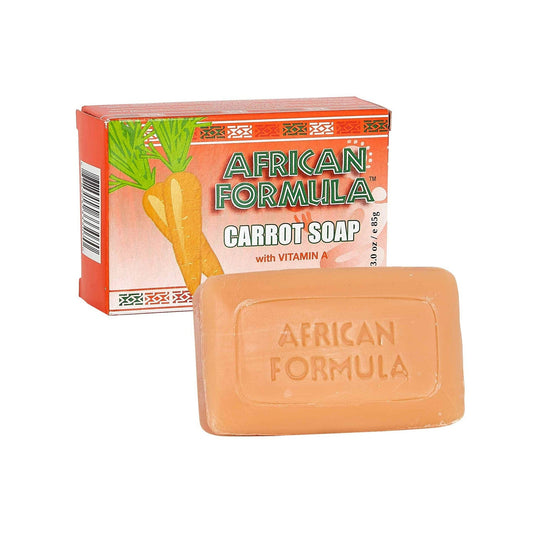 African Formula Carrot Soap 3 oz (85 g), box and bar – front view
