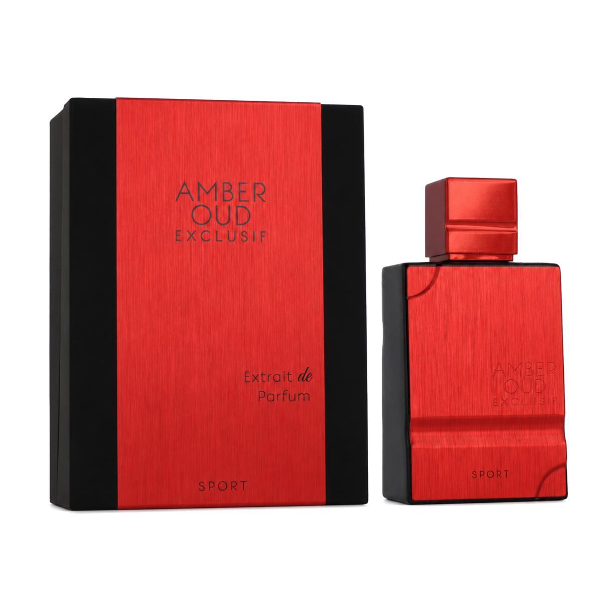 Al Haramain Amber Oud Exclusif Sport Extrait de Parfum 2 oz 60 mL bottle and box