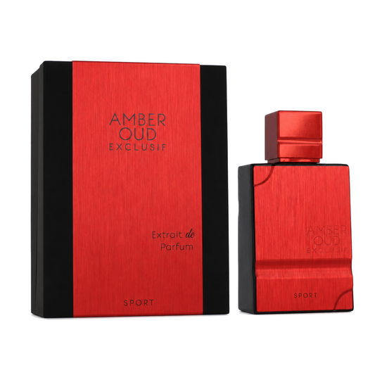 Al Haramain Amber Oud Exclusif Sport Extrait de Parfum 2 oz 60 mL bottle and box