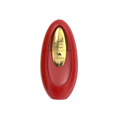 Le Chameau Al Qasr Rouge Eau de Parfum for Women – 3.4 oz / 100 mL bottle and box on white background
