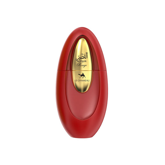Le Chameau Al Qasr Rouge Eau de Parfum for Women – 3.4 oz / 100 mL bottle and box on white background