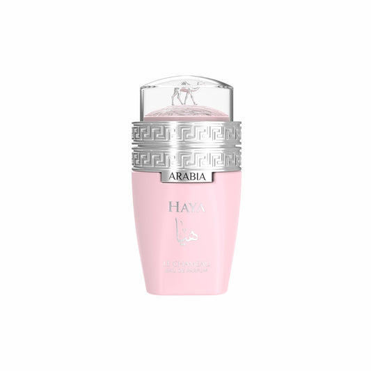 Le Chameau Arabia Haya Eau de Parfum for Women – 3.4 oz / 100 mL bottle and box on white background