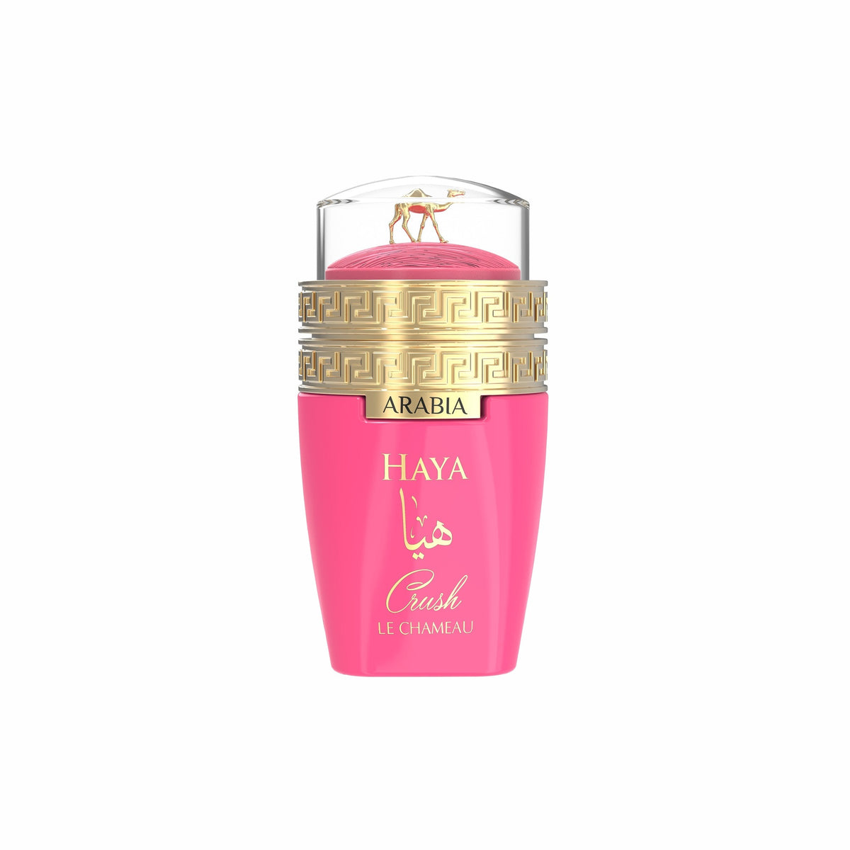 Le Chameau Arabia Haya Crush Eau de Parfum for Women – 3.4 oz / 100 mL bottle and box on white background