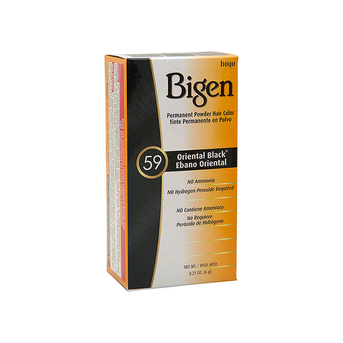 Bigen Permanent Powder Hair Color #59 Oriental Black – 0.21 oz