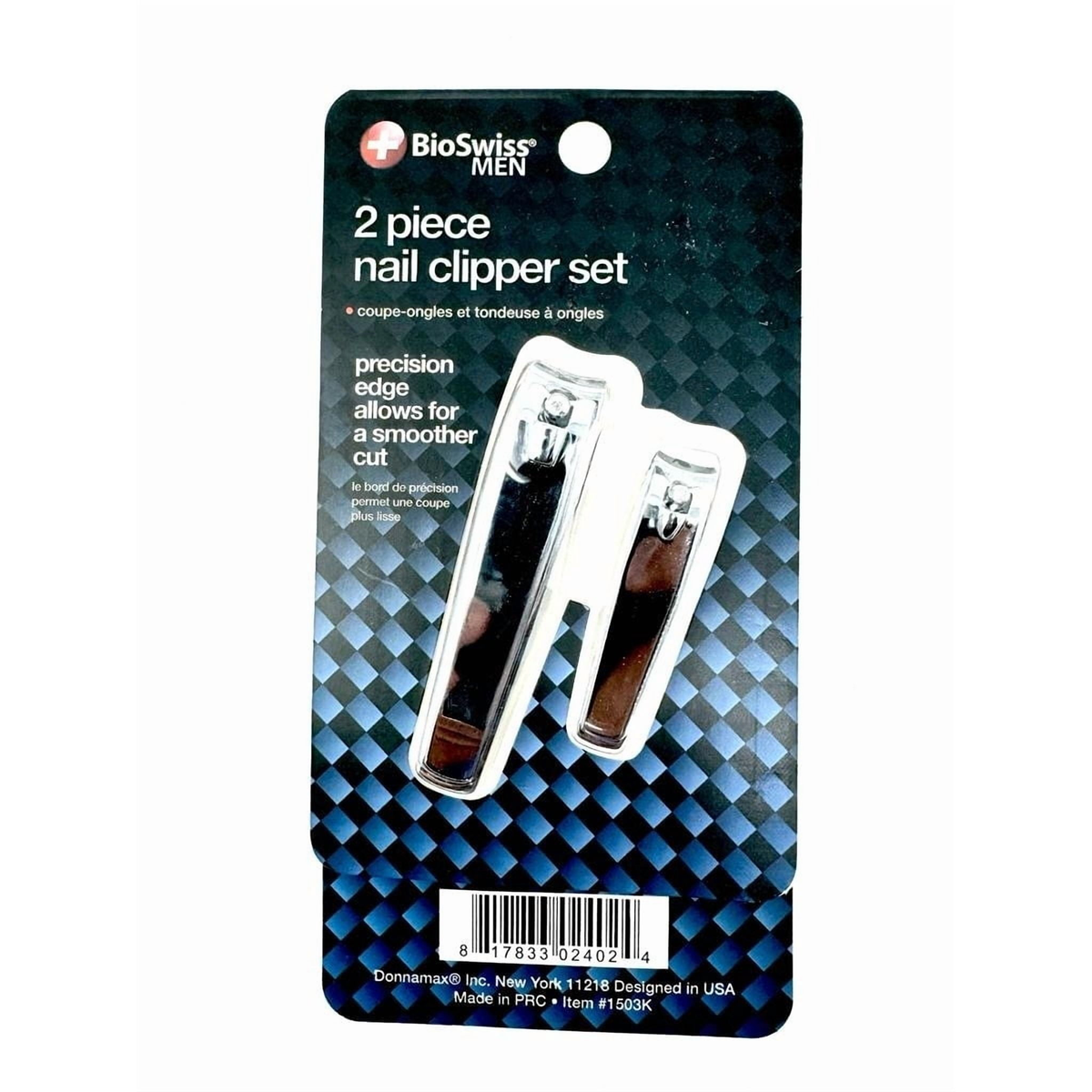 BioSwiss Men 2-piece nail clipper set, item 1503K