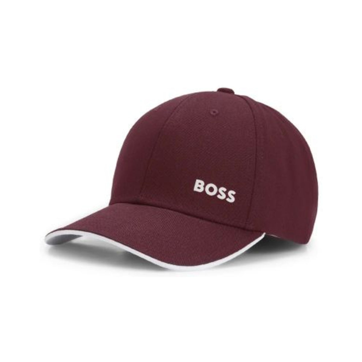BOSS Cap-Bold M cotton cap in dark red with embroidered logo