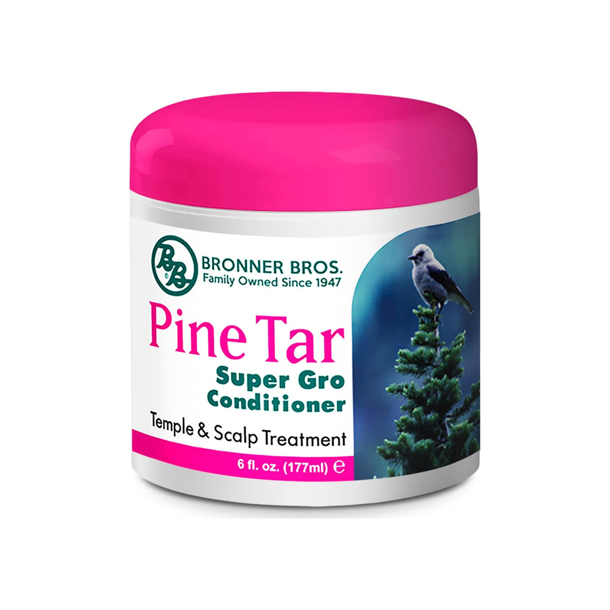 Bronner Bros Pine Tar Super Gro Temple and Scalp Treatment 6 oz