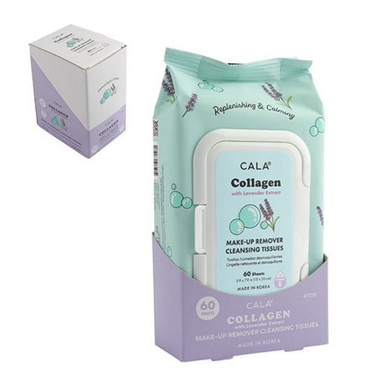 Cala Collagen Makeup Remover Wipes 60 Count package